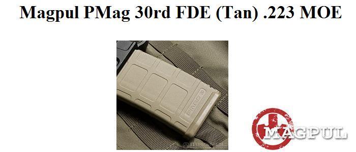 Magpul PMAG .223 30rd FDE (Tan) MOE