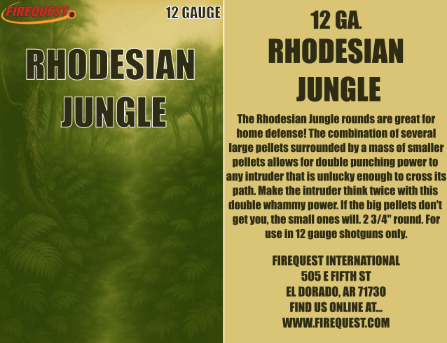 12 Gauge Rhodesian Jungle - 25 Round Pak