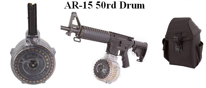 AR-15 - 50 round drum. 