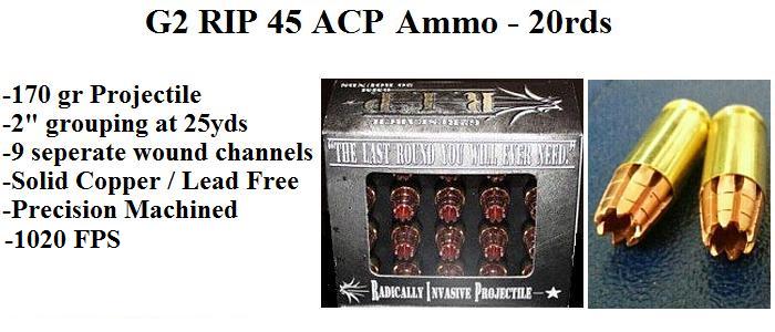 45 ACP RIP Ammo - 20rds. 