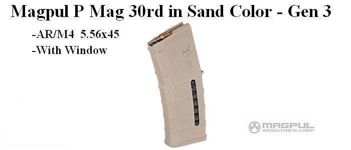 Magpul PMAG .223 30rd Sand w/Window Gen 3
