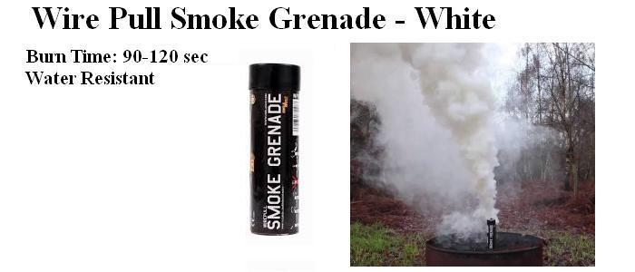 Wire Pull Smoke Grenade - White