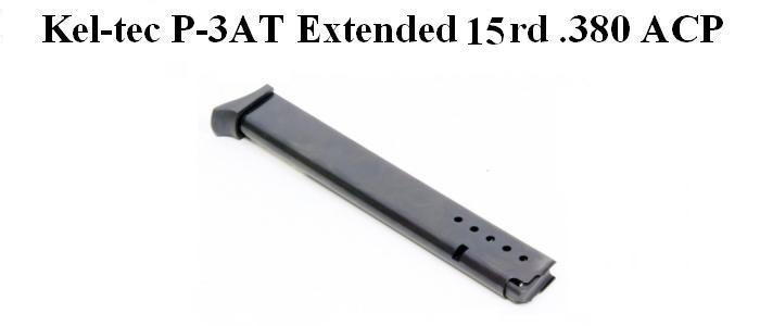 Kel-Tec P-3AT. .380 ACP, Extended 15Rd Magazine