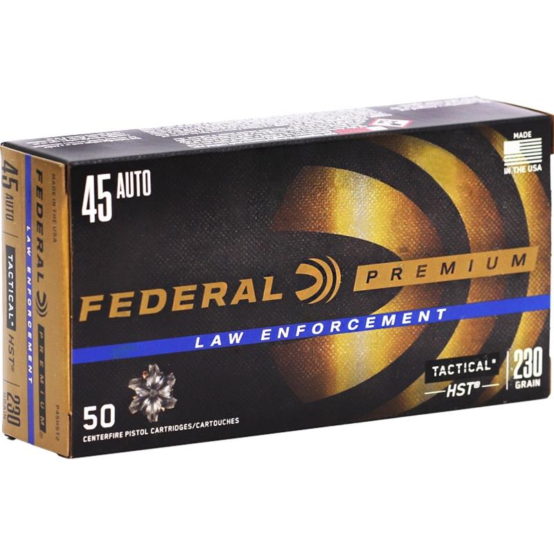 45 ACP Federal Law Enforcement 230 Grain Tactical HST Ammo (50rds)
