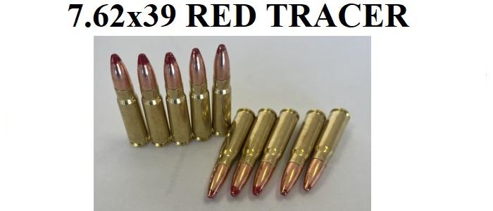 7.62x39 Red Tracer Ammo (10 Rounds)