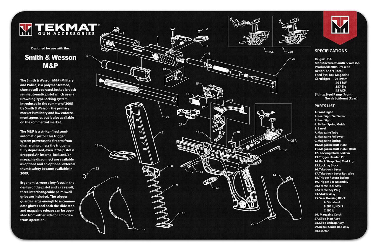Smith & Wesson M&P Handgun Cleaning Mat - 11"x17"