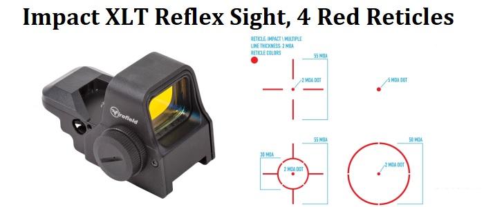 Impact XLT Reflex Sight, 4 Pattern Red Reticle