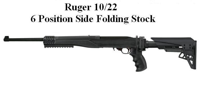 Ruger 10/22, 6 Position Side Folding Stock with Scorpion Recoil System and Adjustable Cheekrest