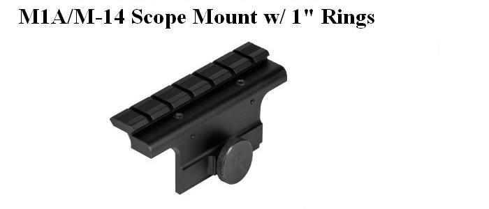 B-Square Military Weaver-Style Scope Mount with 1" Rings M1A