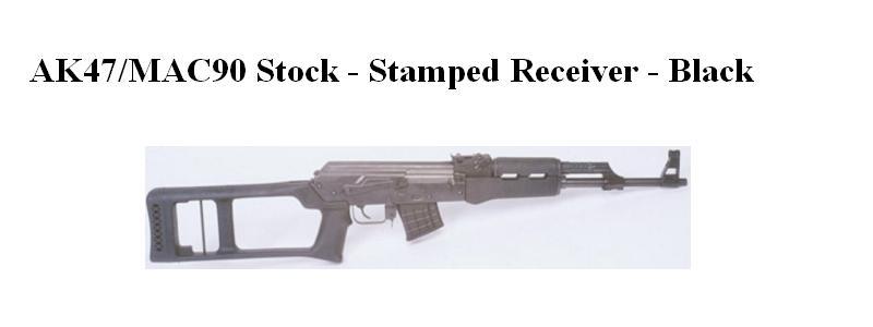 Choate AK47/MAK90 Stock for Stamped Receiver, Dragunov Style in Black