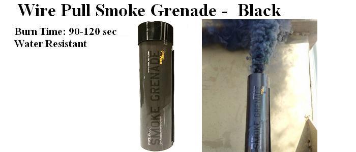 Wire Pull Smoke Grenade - Black