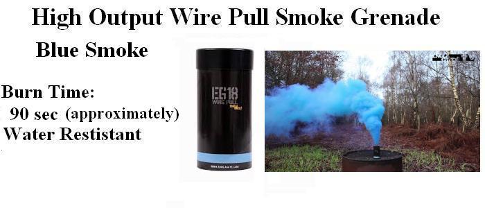 High Output Wire Pull Smoke Grenade - Blue