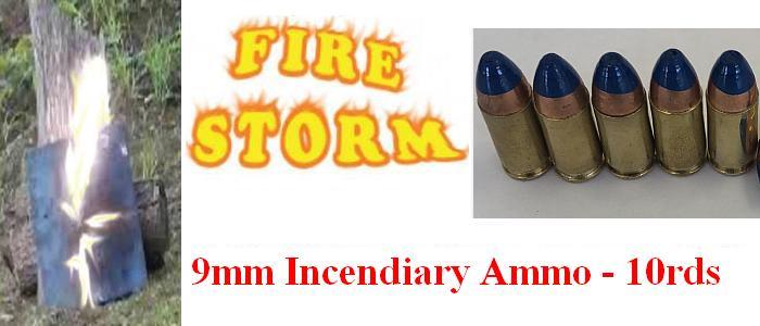 9mm Incendiary Ammo - 10rds