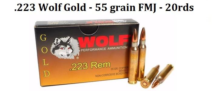 .223 Wolf Gold - 55 grain FMJ - 20rds