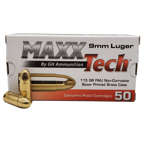 9mm MAXXTech 115gr FMJ - 50rds