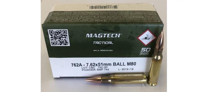 Magtech 7.62x51 147gr M80 Ball Ammo- 50rds
