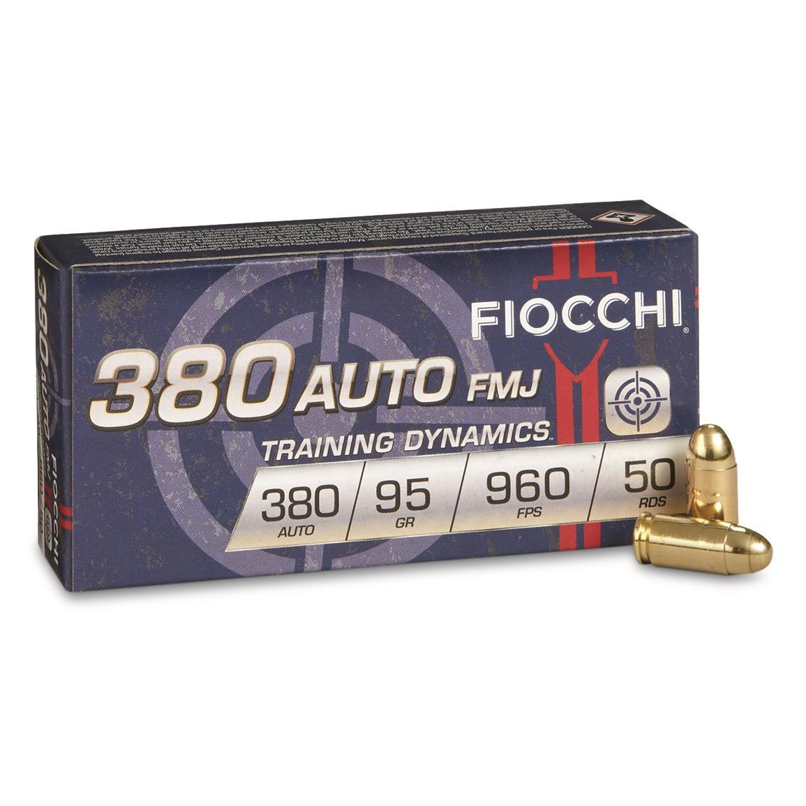 .380 ACP Fiocchi, 95gr, FMJ - 50rds