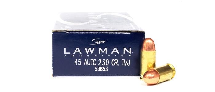 45 ACP, 230 Grain, CCI Speer Lawman TMJ, 50 Round Box