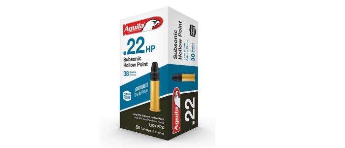 22LR Subsonic, Aguila, 38gr, Hollow Point - 50rds