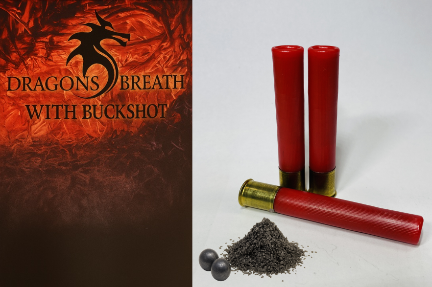 .410 Gauge Flame Thrower - Dragons Breath With Two - 00 Buck Shot - 2 3/4" - 3 Units Per Package
