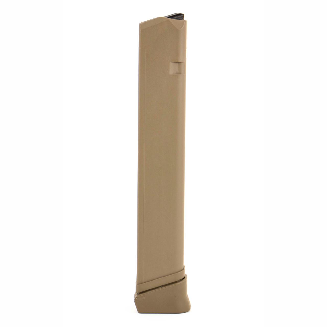 Super High Capacity 9MM, 33rd Magazine - FDE Flat Dark Earth for Glock Pistols