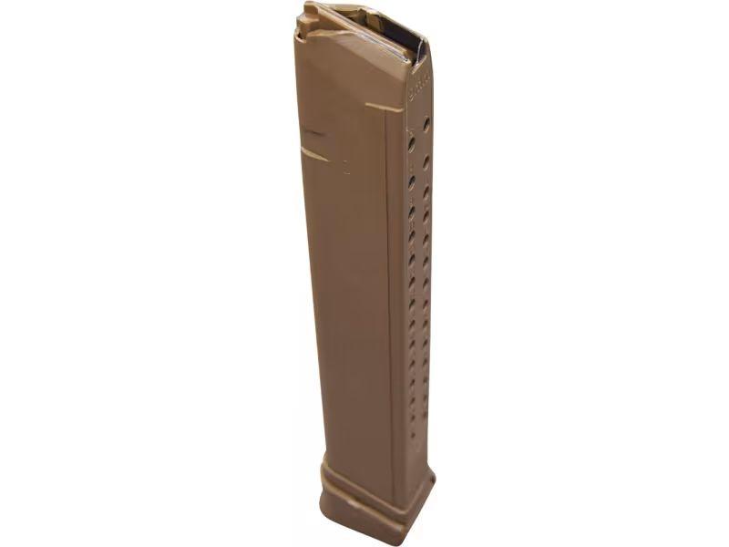 Super High Capacity 9MM, 33rd Magazine - FDE Flat Dark Earth for Glock Pistols