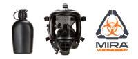 MIRA Safety CM-6M Tactical Gas Mask - Includes Pre-installed Hydration System & Canteen | Full-Face Respirator for CBRN Defense