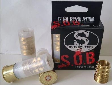 SOB 12GA BRASS AMMO, 235 GRAIN - 3rds
