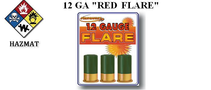 12 Ga. RED Flare 25 Pack