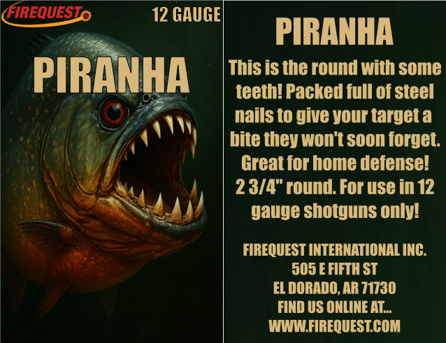 12 Gauge Piranha - 25 Round Pack
