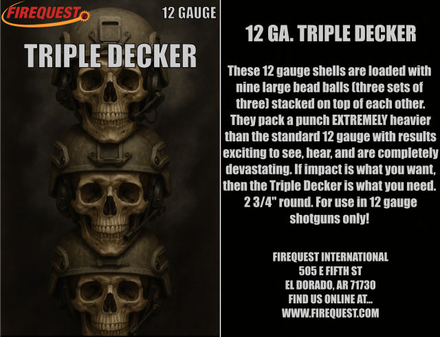 12 Gauge Triple Decker - 25 Round Pack
