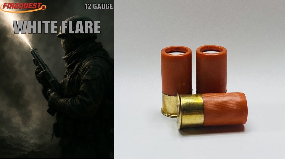 12 Gauge White Flare - 3 Pack