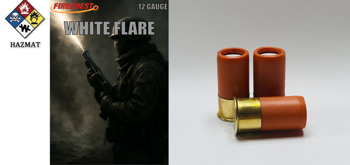 12 Ga. White Flare 3 Pack